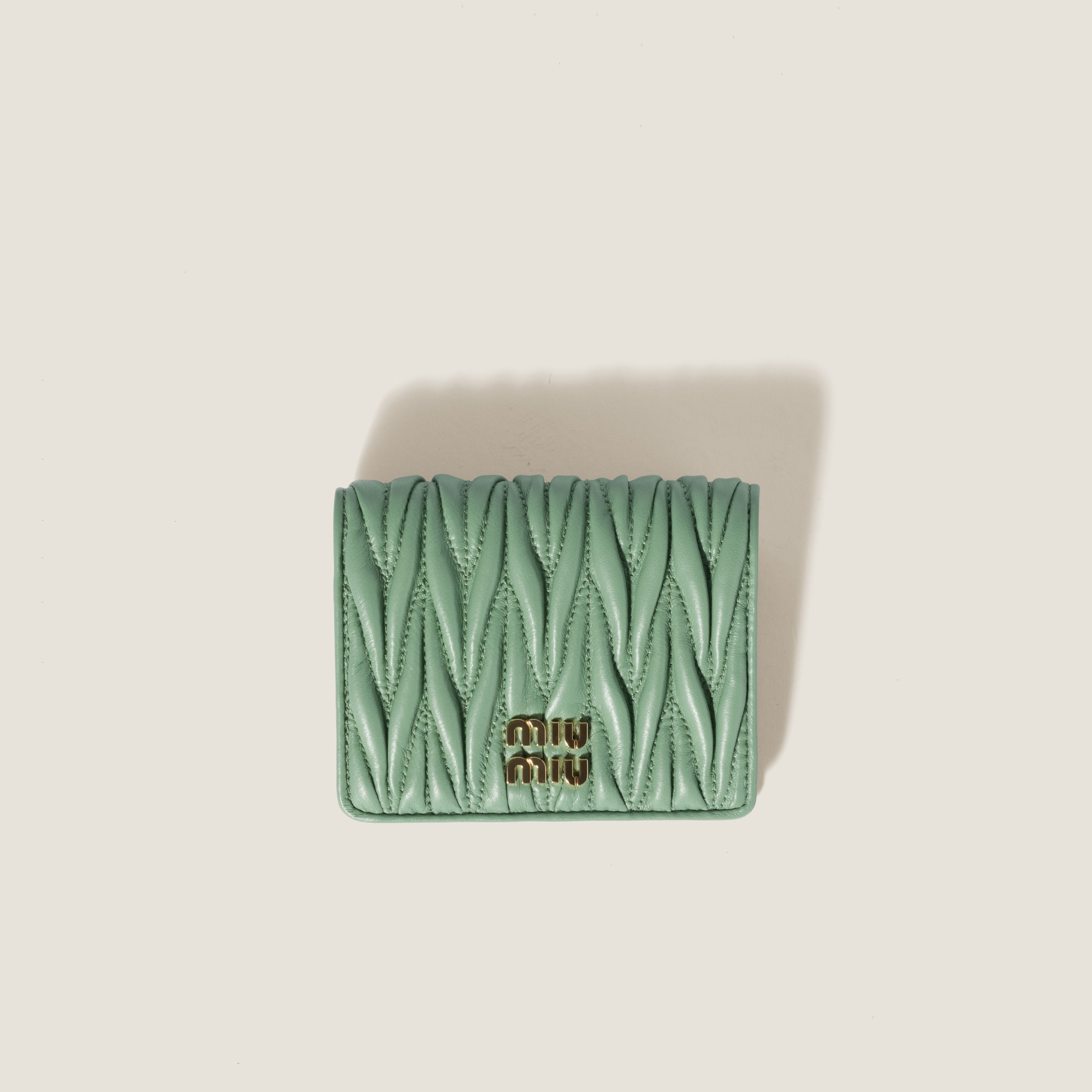 Small matelassé nappa leather wallet - 1