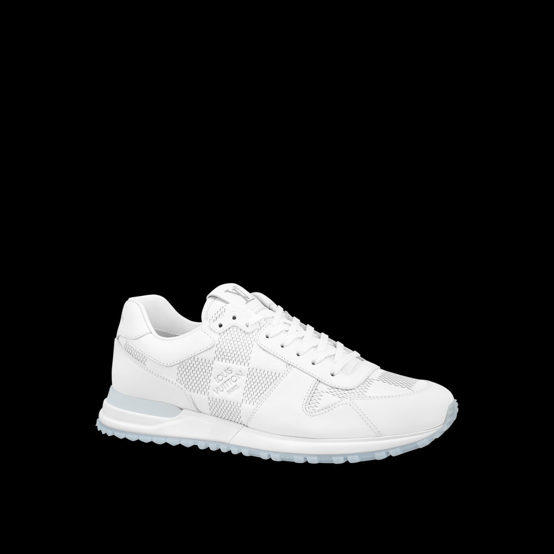 LOUIS VUITTON Run Away Sneakers 'White with Grey Plaid' 1AANML - 2