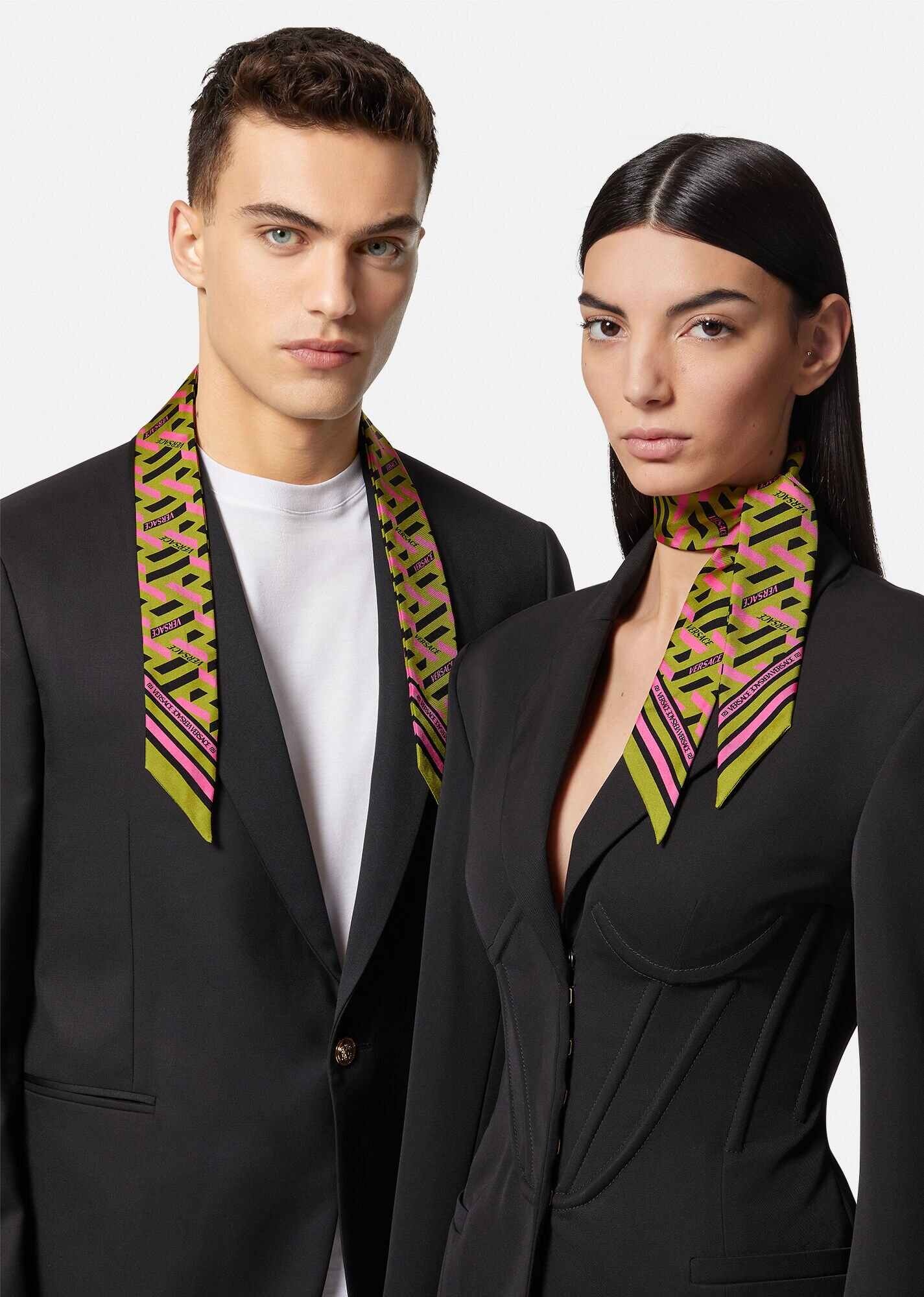 La Greca Silk Scarf Tie - 3