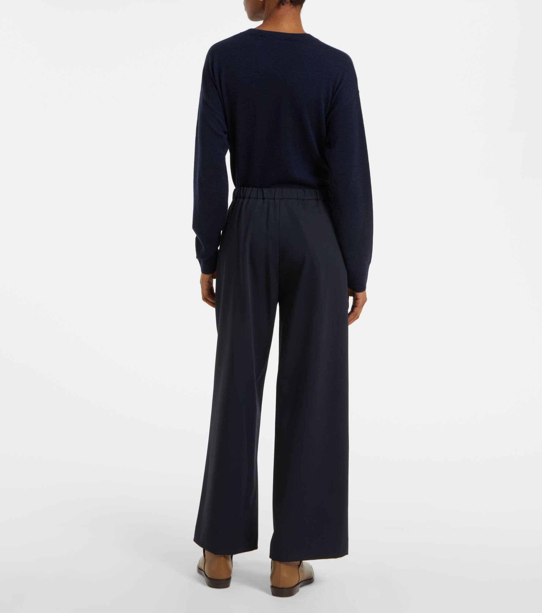 Argenta wool crêpe gabardine straight pants - 3
