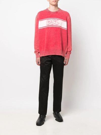 Diesel side-stripe straight trousers outlook