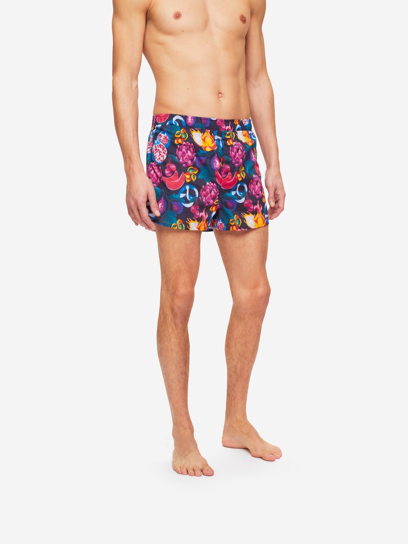 Men's Modern Fit Boxers Ledbury 50 Cotton Batiste Navy - 3
