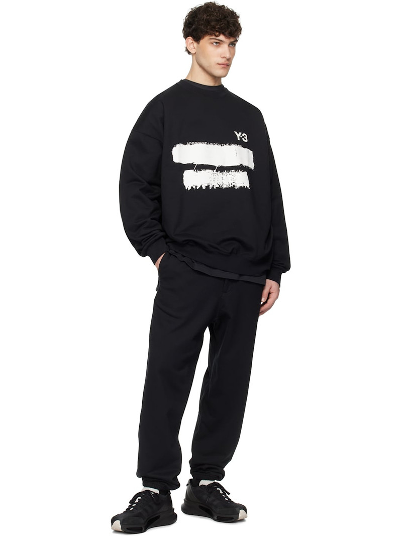 Y-3 Black Graphic Crew Sweatshirt outlook