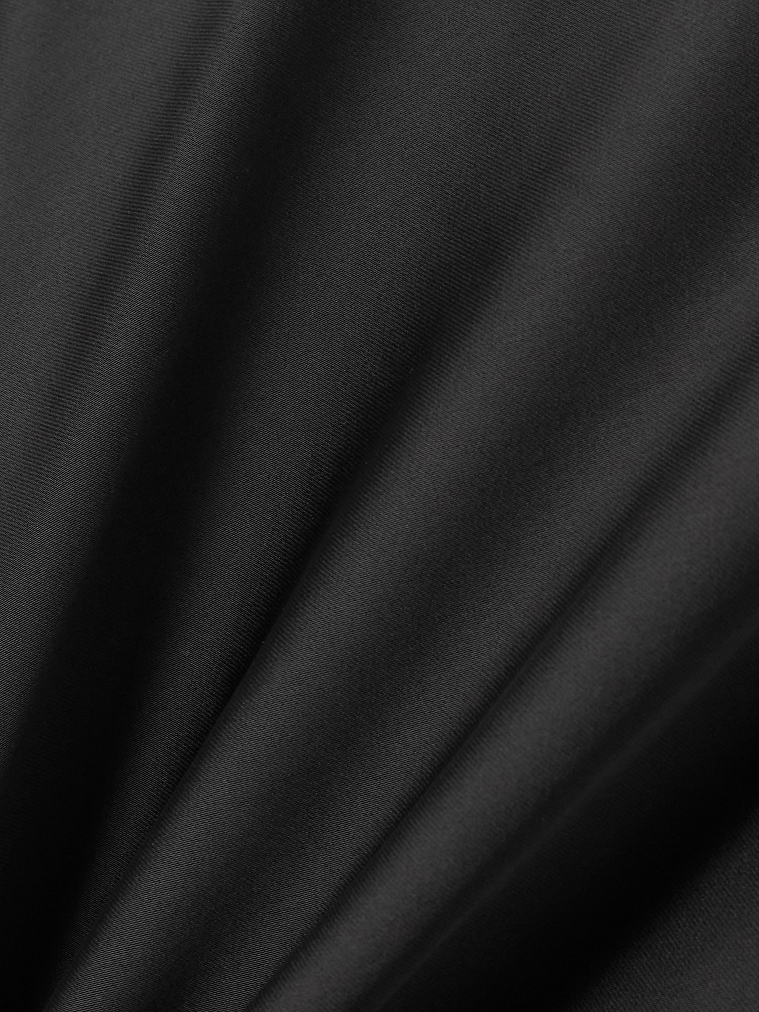 Open-back draped satin mini dress Black - 4