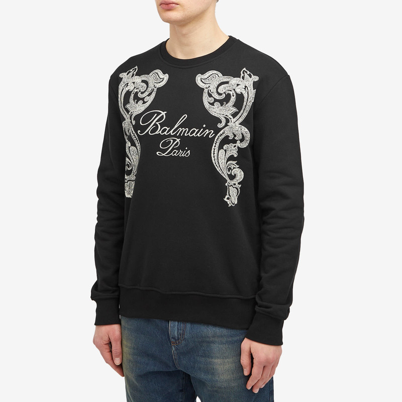 Balmain Balmain Signature Paisley Print Crew Neck Sweat outlook