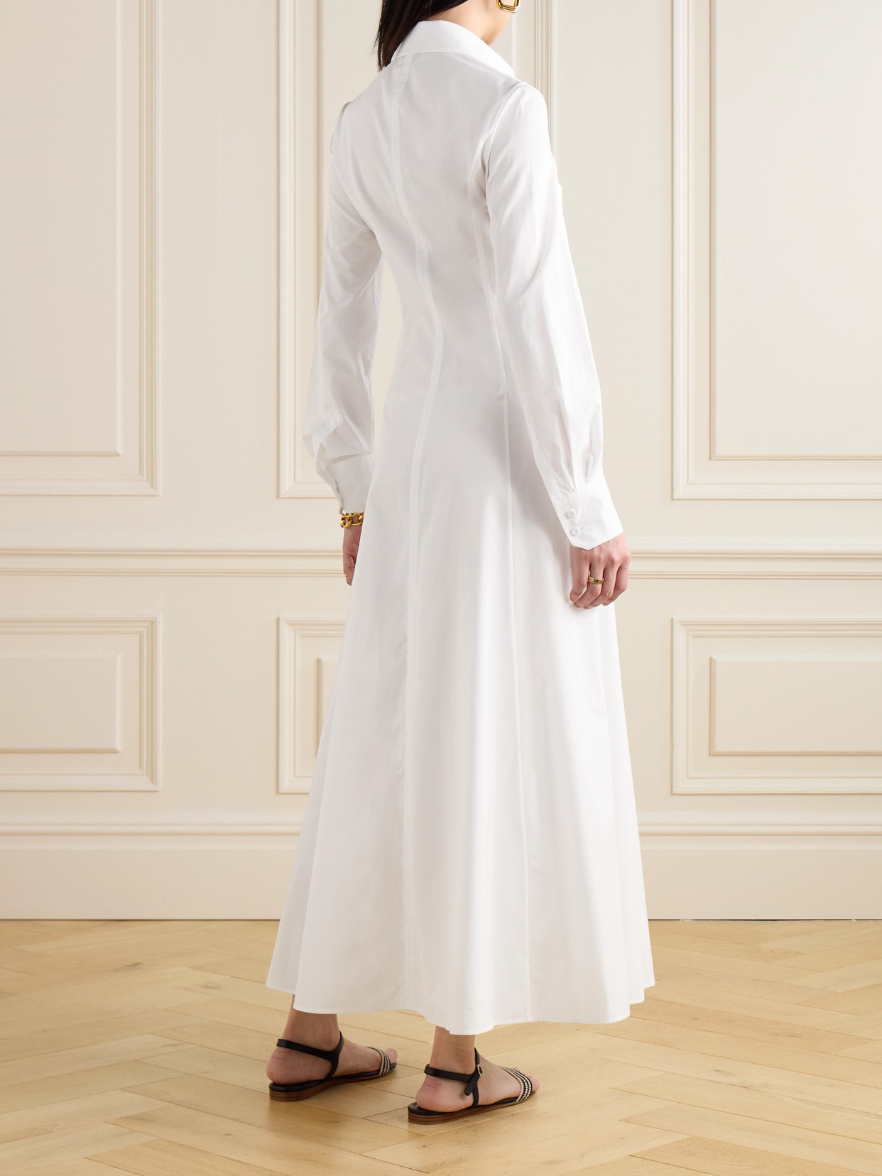 Eugene Pleated Cotton-poplin Maxi Shirt Dress - 3