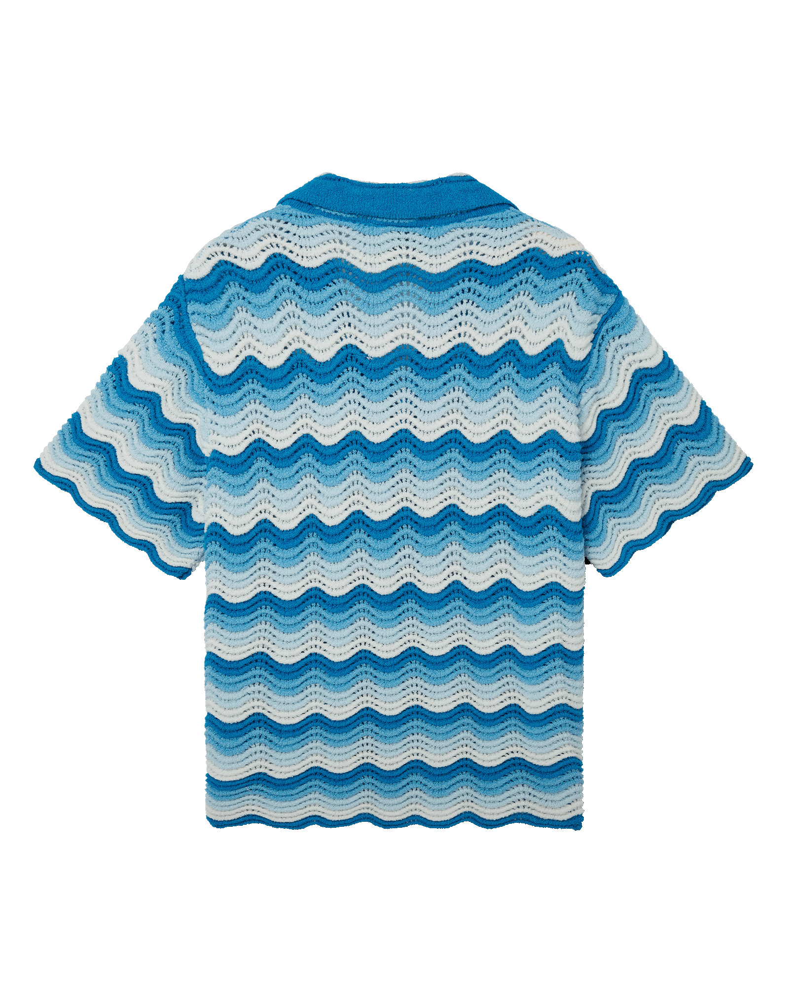 トップス Casablanca CROCHET TEXTURED SHIRT CASABLANCA Wavy Gradient Crochet Shirt | REVERSIBLE