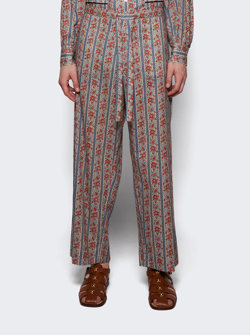 Muslin Pants Blue And Red - 3