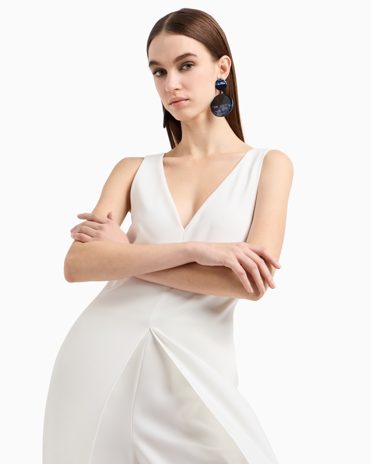 V-NECK JUMPSUIT IN TECHNICAL CADY - 5