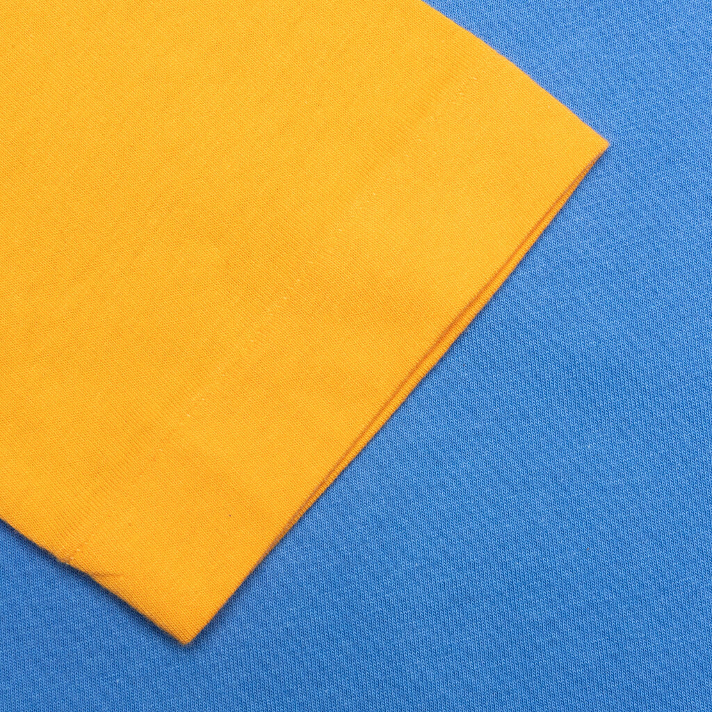 COMME DES GARCONS PLAY BI-COLOR T-SHIRT - BLUE/YELLOW - 4