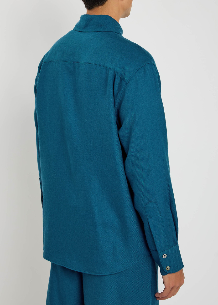 The Elder Statesman Pashmina Wool and Cashmere-blend Shirt - 3