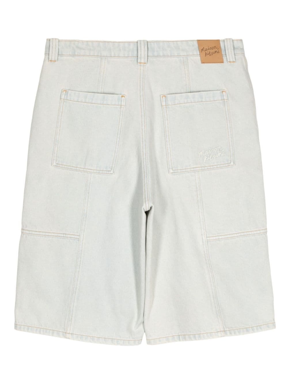 knee-length denim bermuda shorts - 2