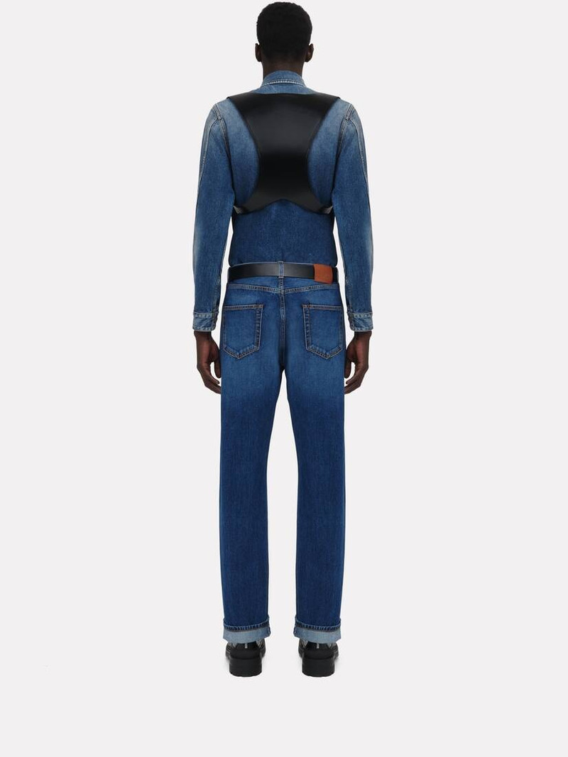 Men's Pull-over Denim Shirt in Washed Blue 4