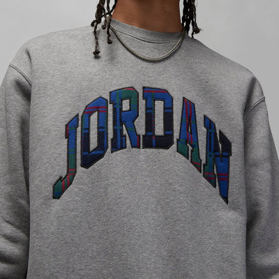 Jordan Air Jordan Holiday Fleece Crew Sweatshirt 'Grey' DV1576-091 outlook