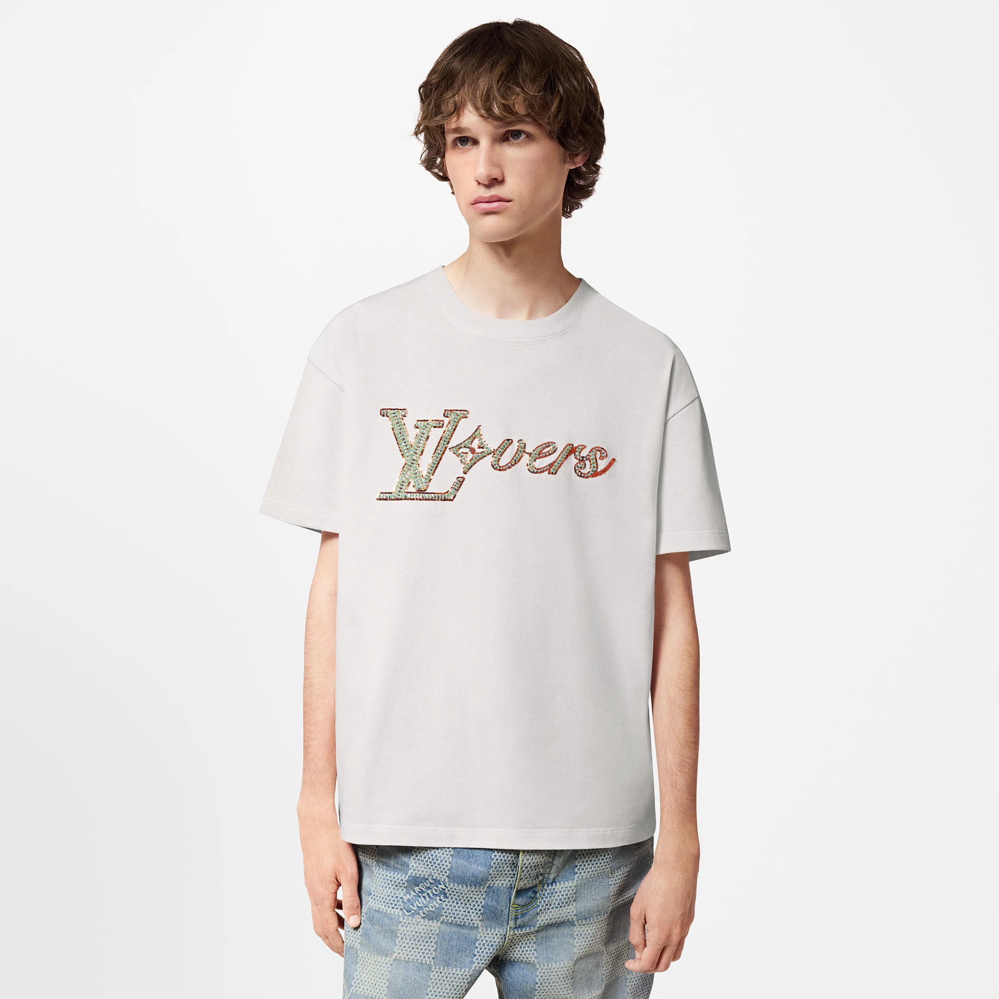 Louis Vuitton Embroidered Short-Sleeved T-Shirt | REVERSIBLE