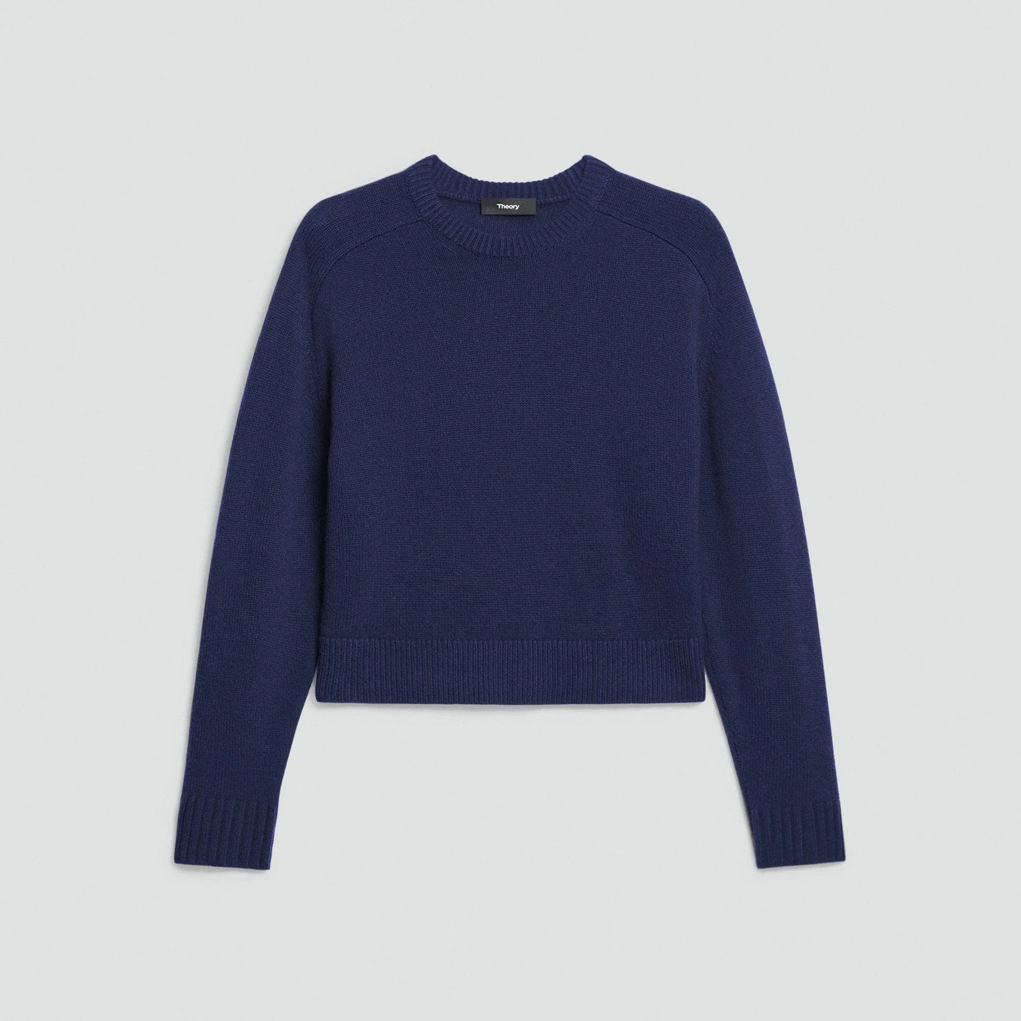 Cropped Crewneck Sweater in Cashmere - 1