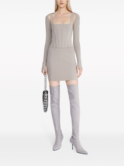 Dion Lee pointelle-knit corset minidress outlook