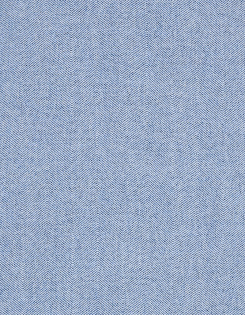 LIGHT BLUE MÉLANGE CASUAL COTTON LYOCELL SHIRT WITH POINTED COLLAR 4