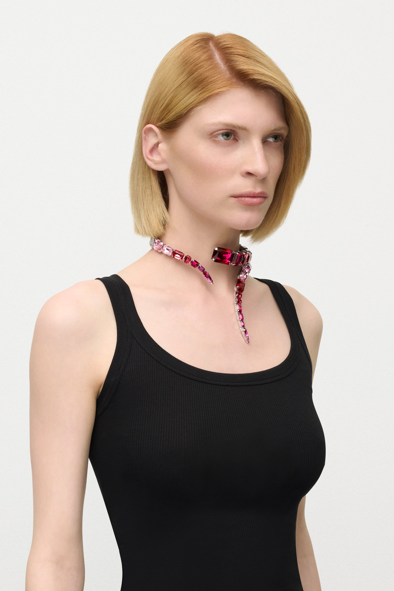 OMBRE CRYSTAL WRAP CHOKER NECKLACE 4