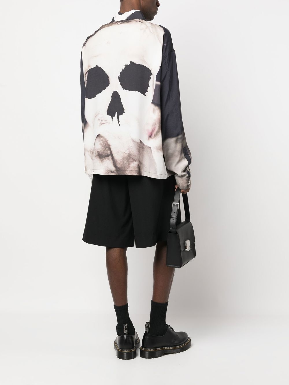 skull-print long-sleeve shrit - 2