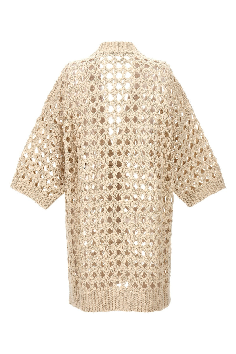 Brunello Cucinelli Openwork knit cardigan outlook