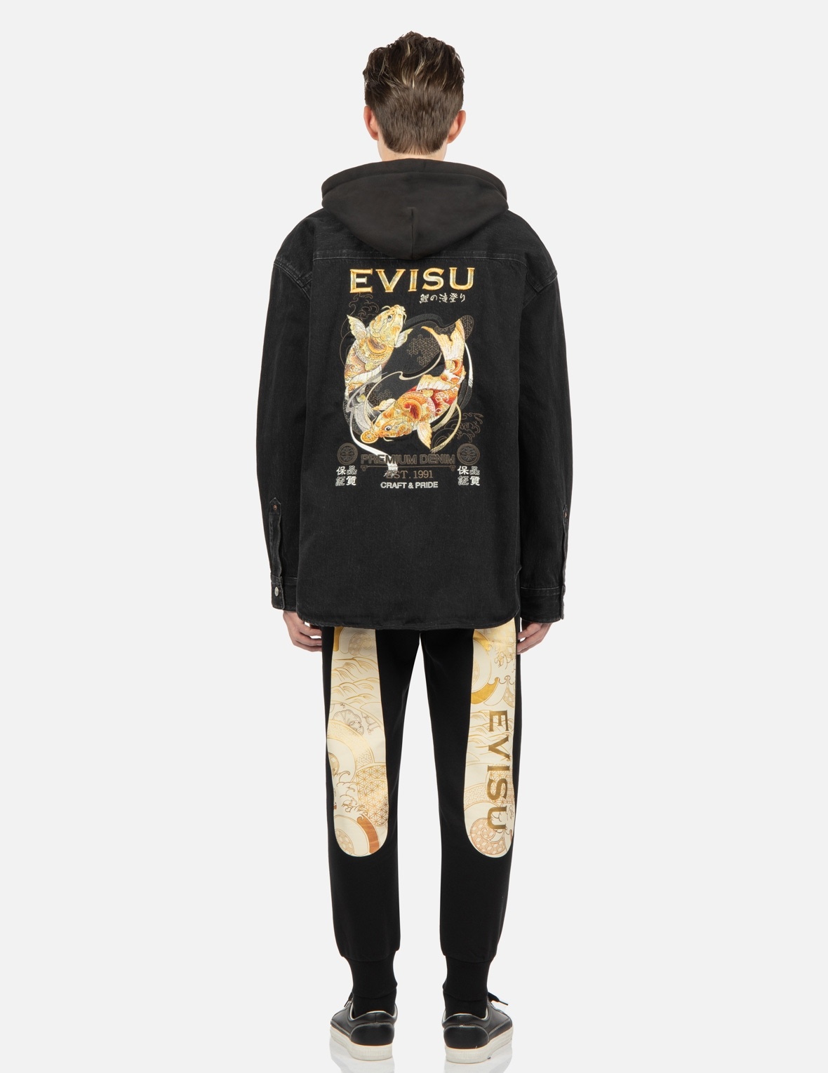 JAPANESE PATTERN DAICOCK PRINT SWEATPANTS - 5