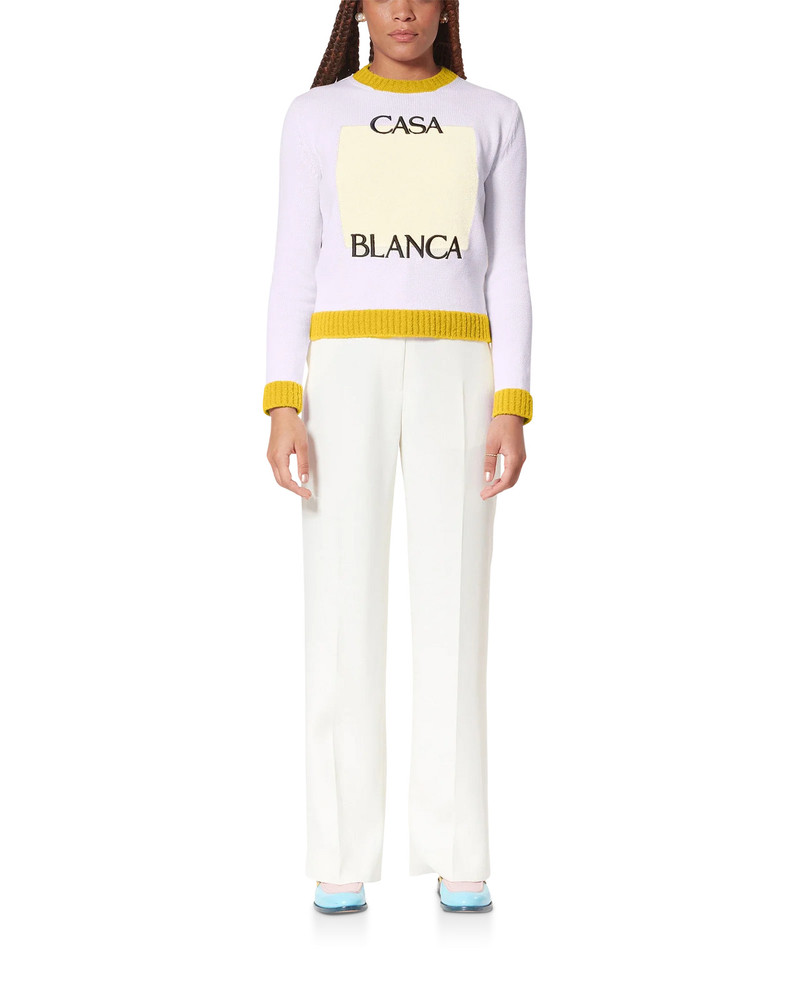 CASABLANCA Lilac Casa Knit Sweater outlook