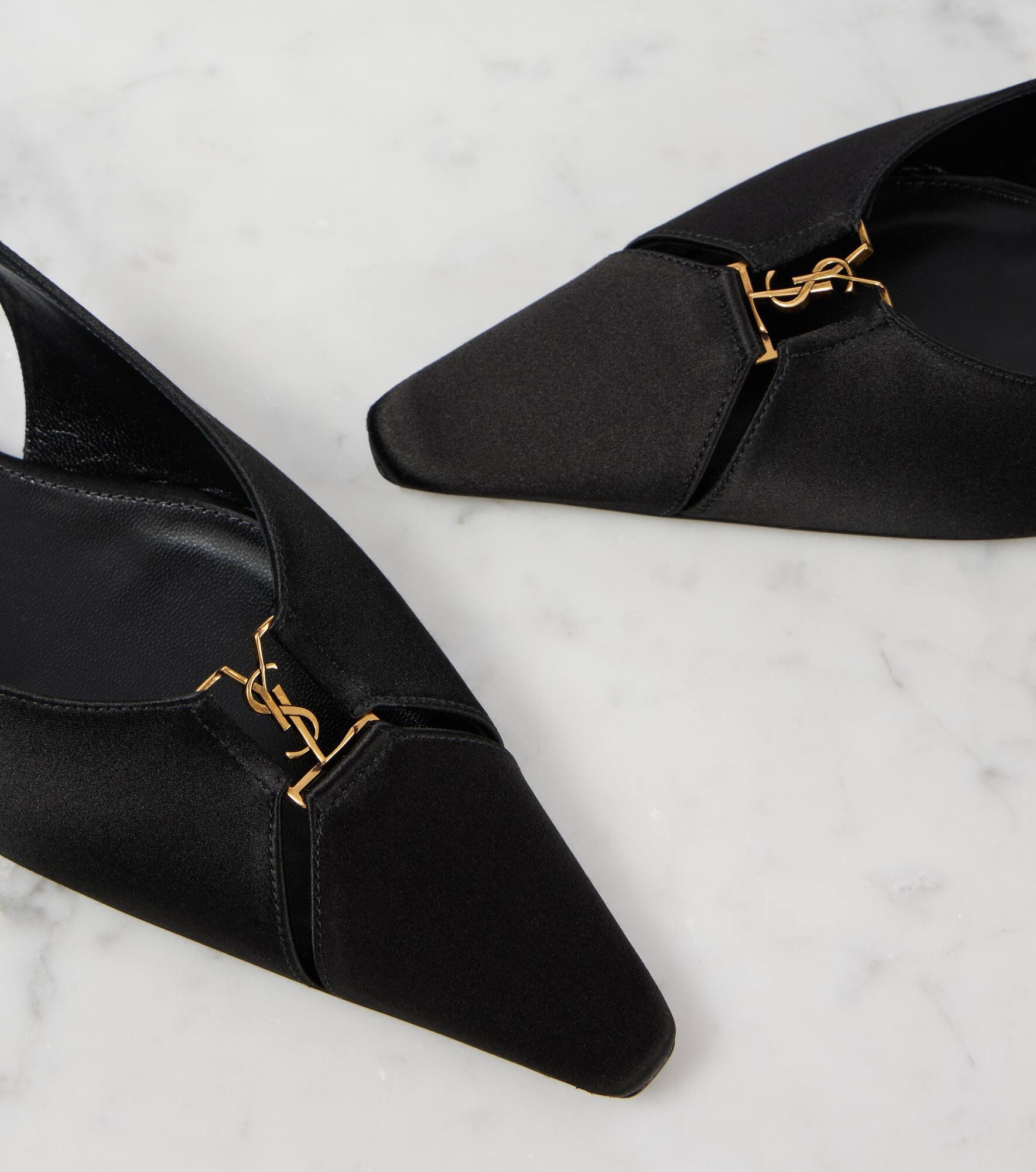 Babylone crêpe slingback flats - 5