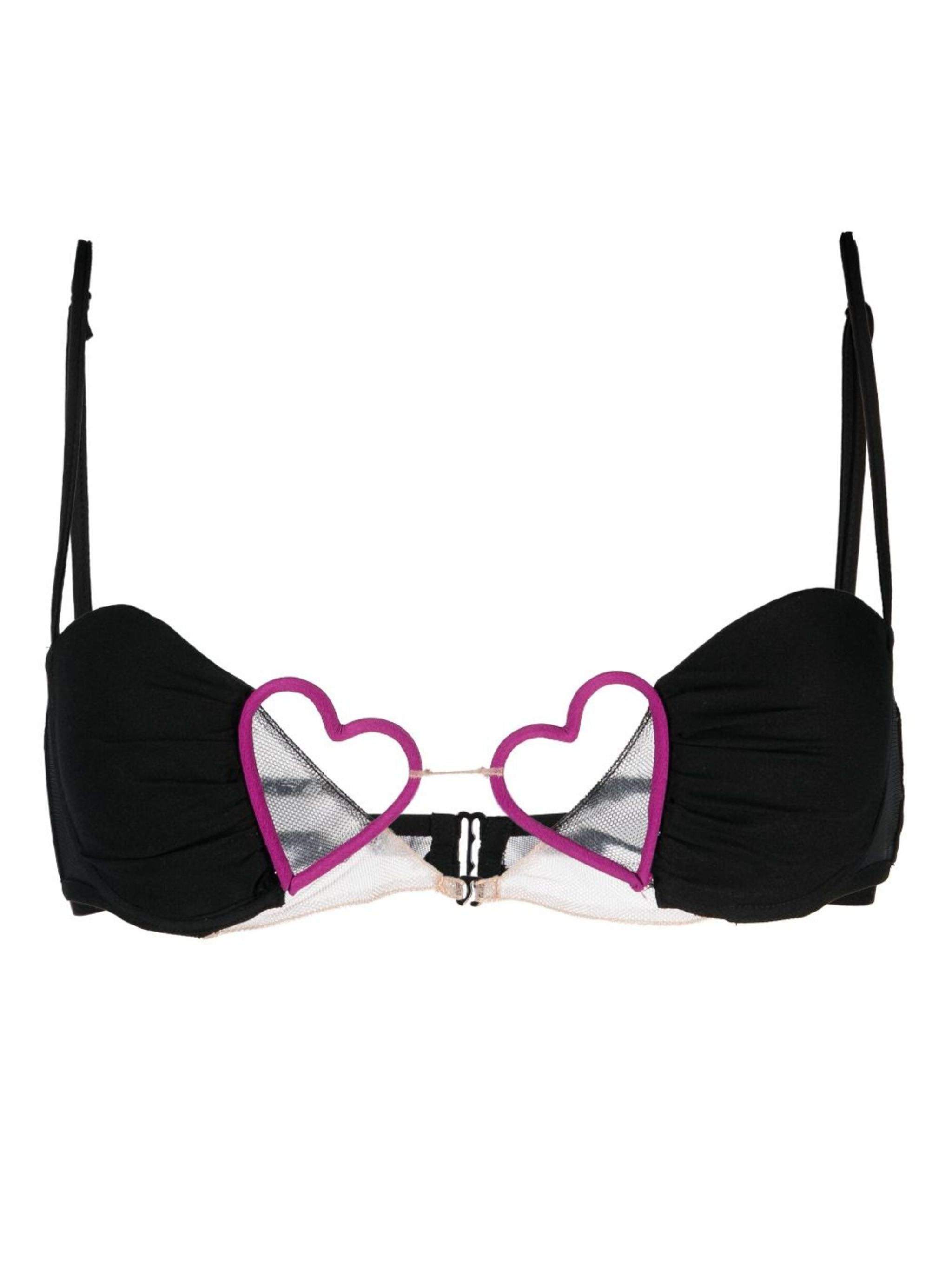 heart-detail underwire bra - 1