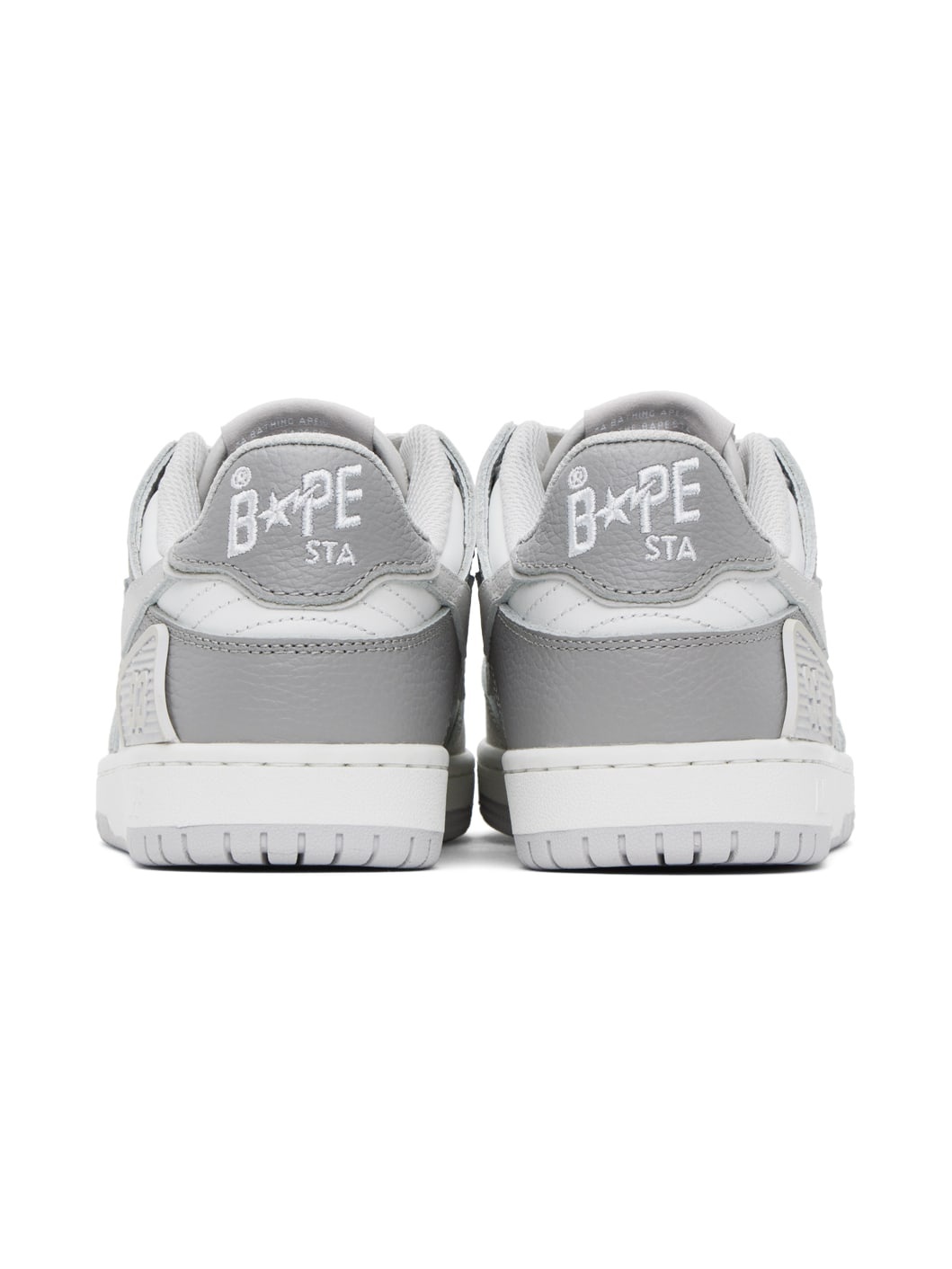 White & Gray Sk8 Sta #5 Sneakers - 2
