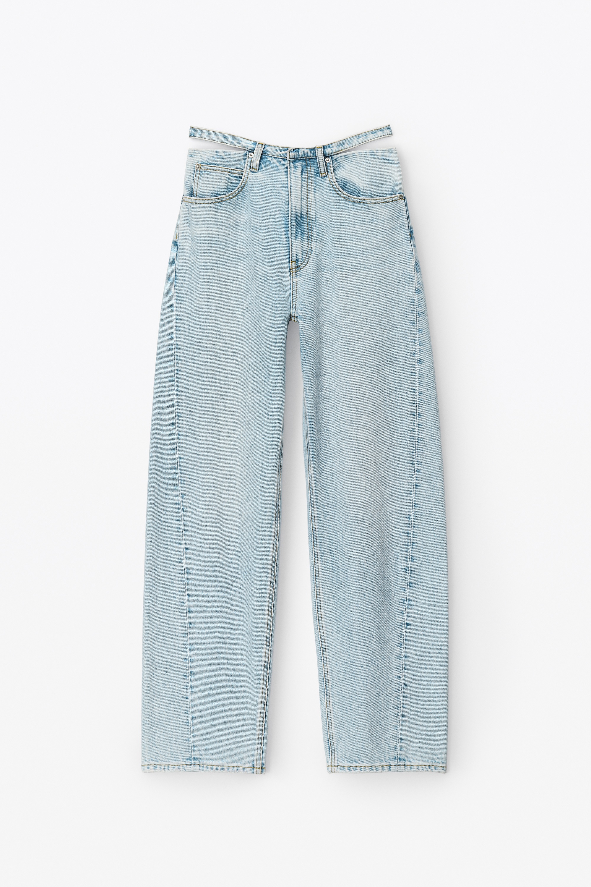 balloon denim jean with detached waistband