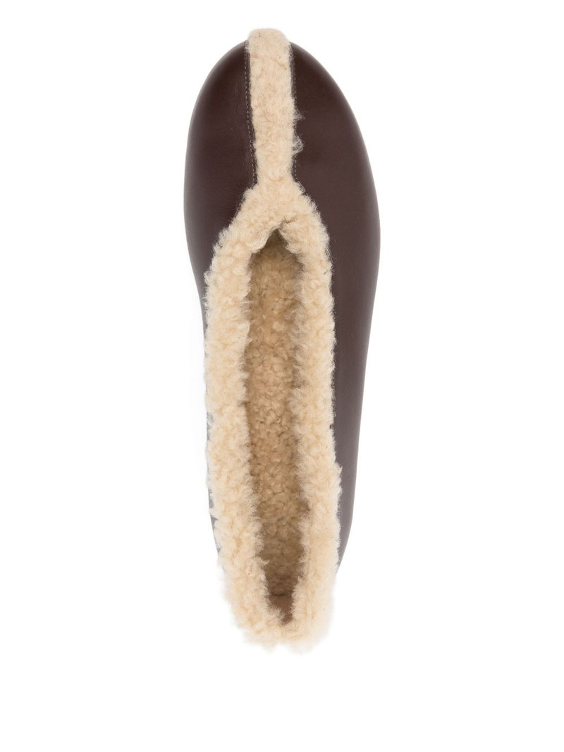 Aeropi shearling-trim ballet flats 4