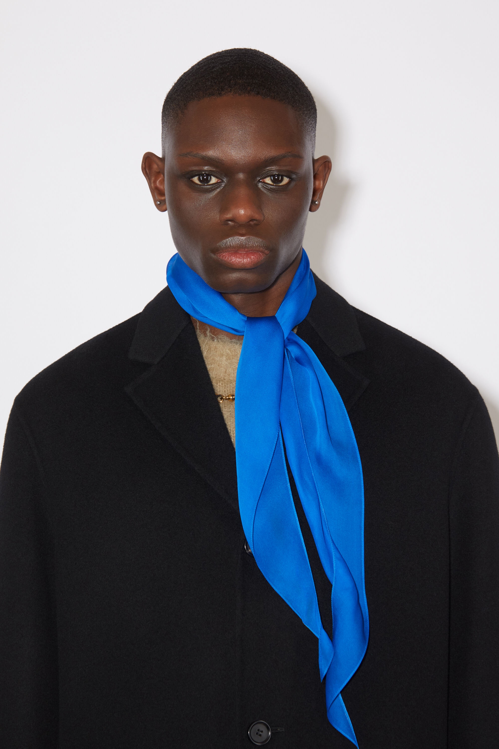 Silk scarf - Electric blue - 3