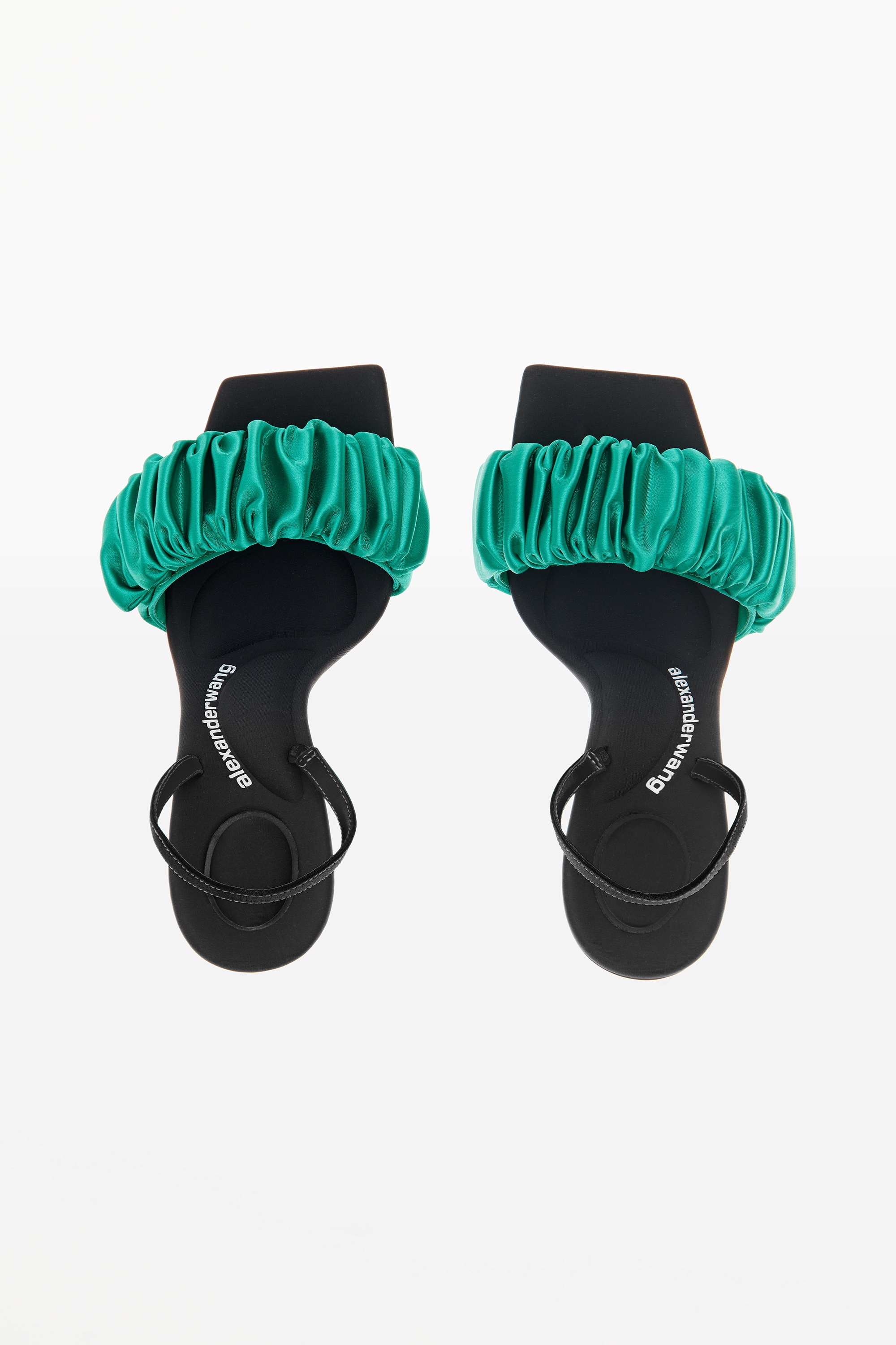 JULIE SCRUNCHIE SLINGBACK HEEL IN SATIN - 6