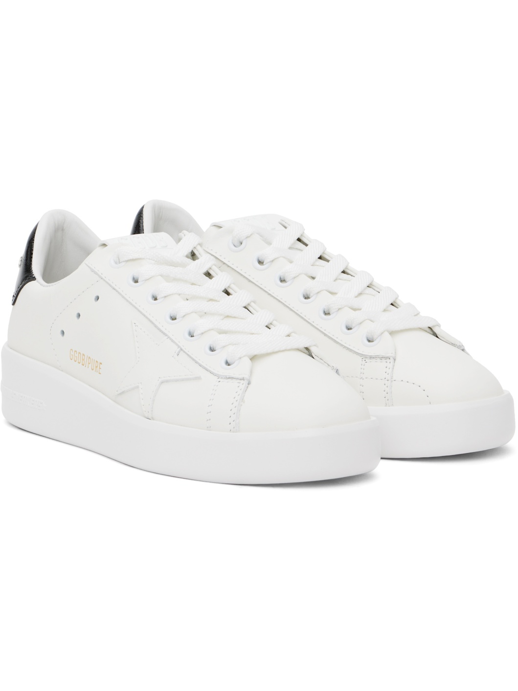 White & Black Purestar Sneakers - 4