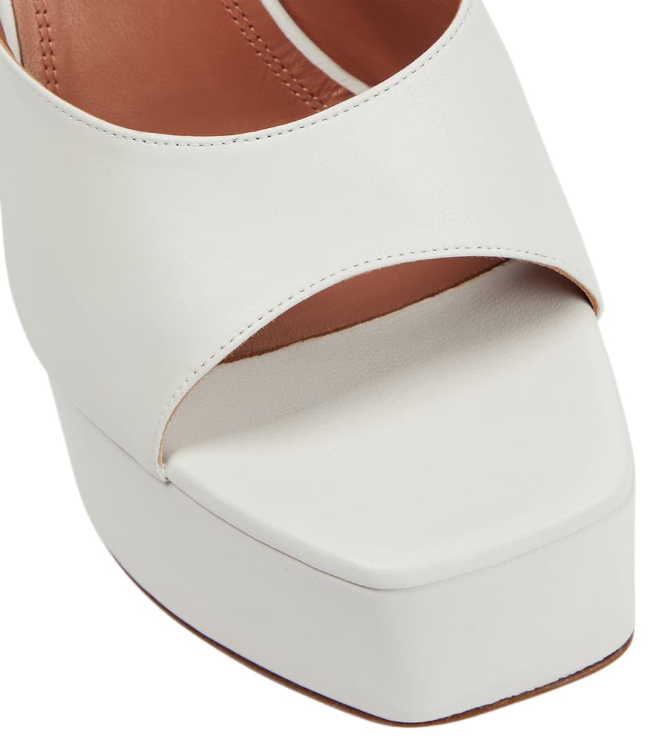 Dalida leather platform mules - 6