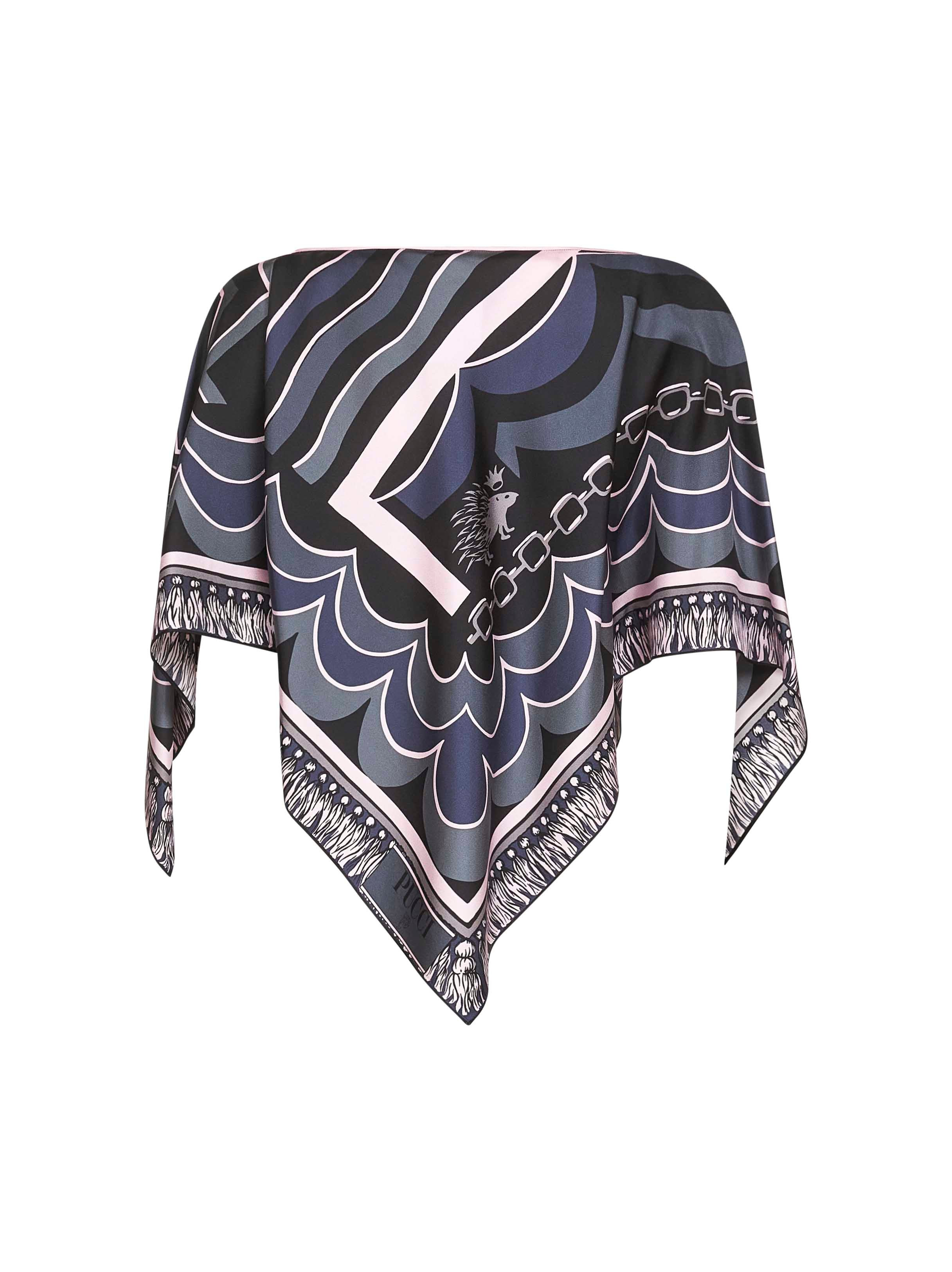 Printed silk kaftan top - 2