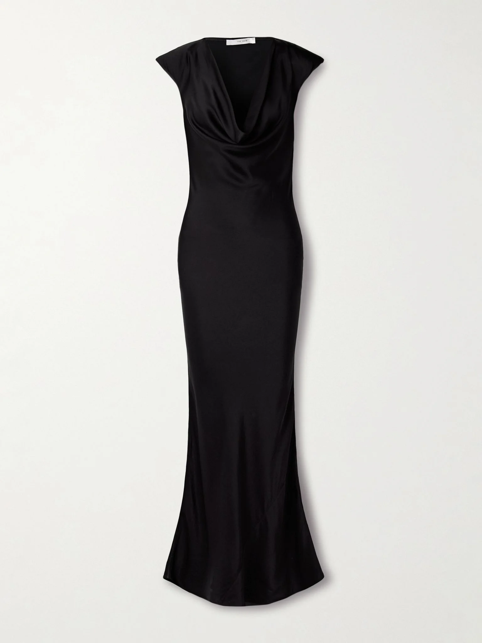 Tefra draped satin gown Black - 1