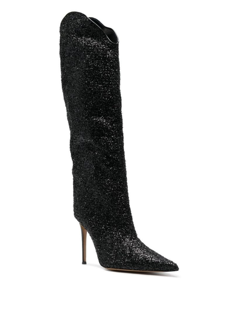 ALEXANDRE VAUTHIER 110mm sequin knee-high boots outlook