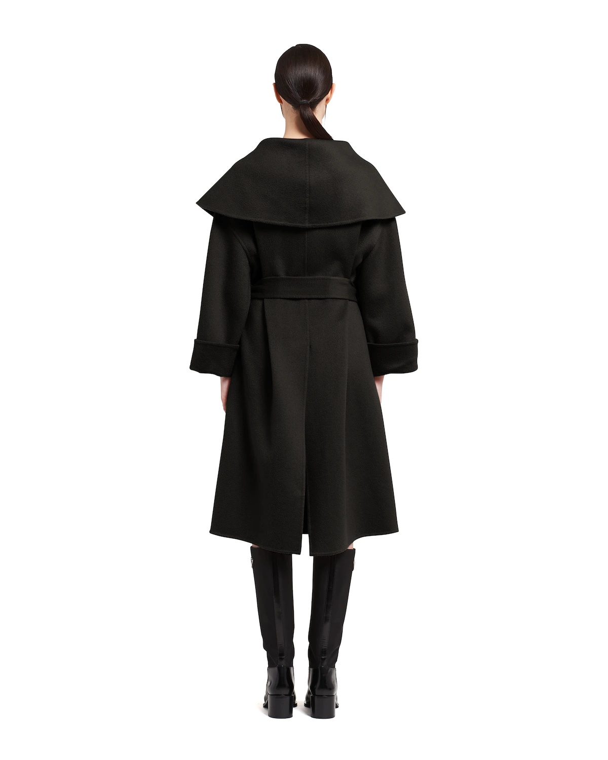 Single-breasted cashmere velour coat - 4