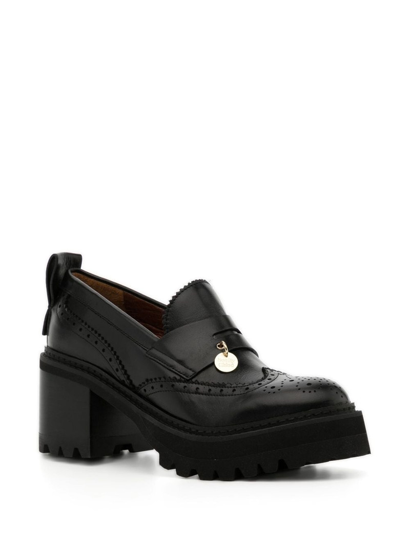 See by Chloé Aryel 70mm logo-charm loafers outlook