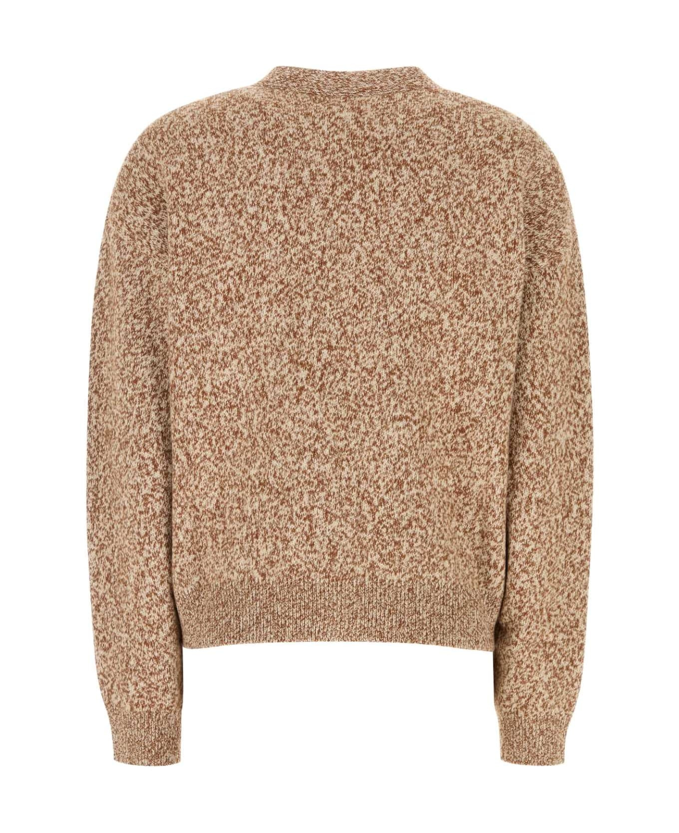 Two-tone Wool Blend Cardigan - 2