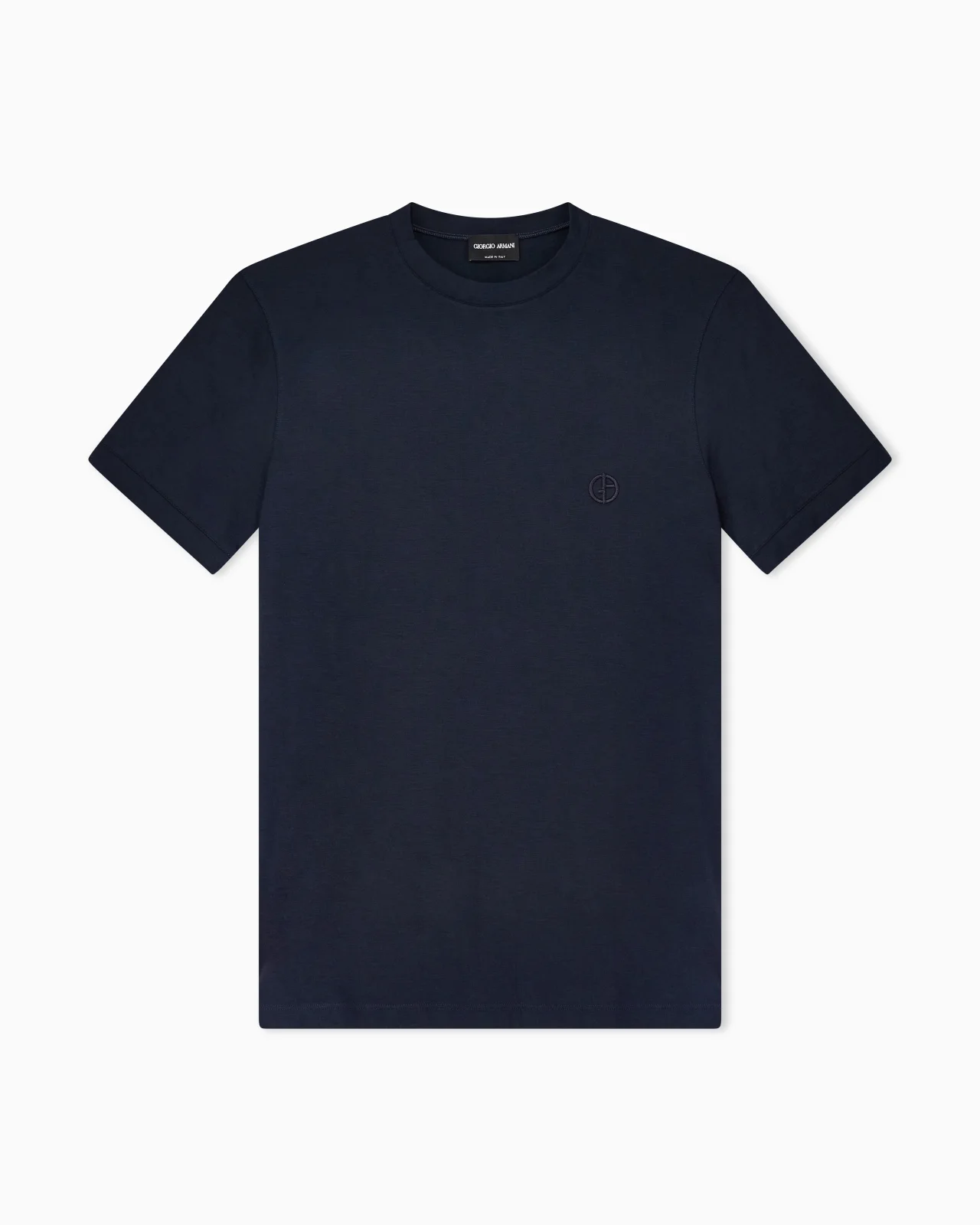 STRETCH VISCOSE BAMBOO JERSEY T-SHIRT 와 GA EMBROIDERY - 1