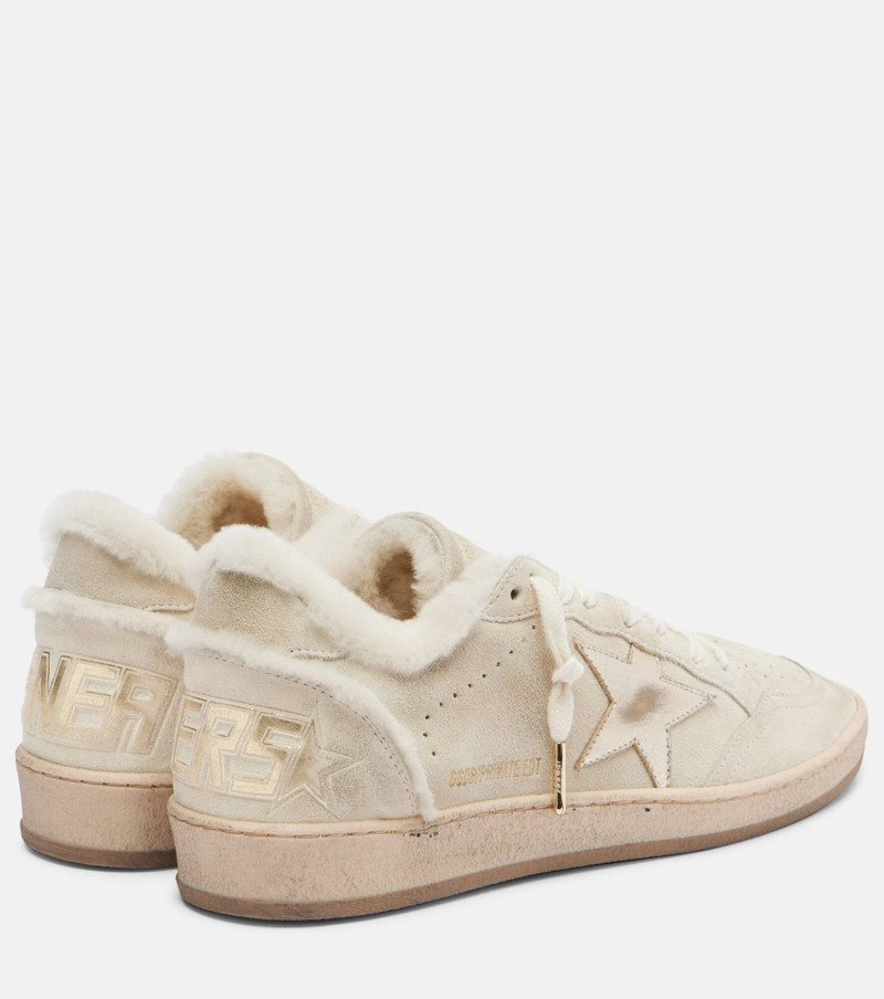 Ball Star shearling-trimmed suede sneakers 2