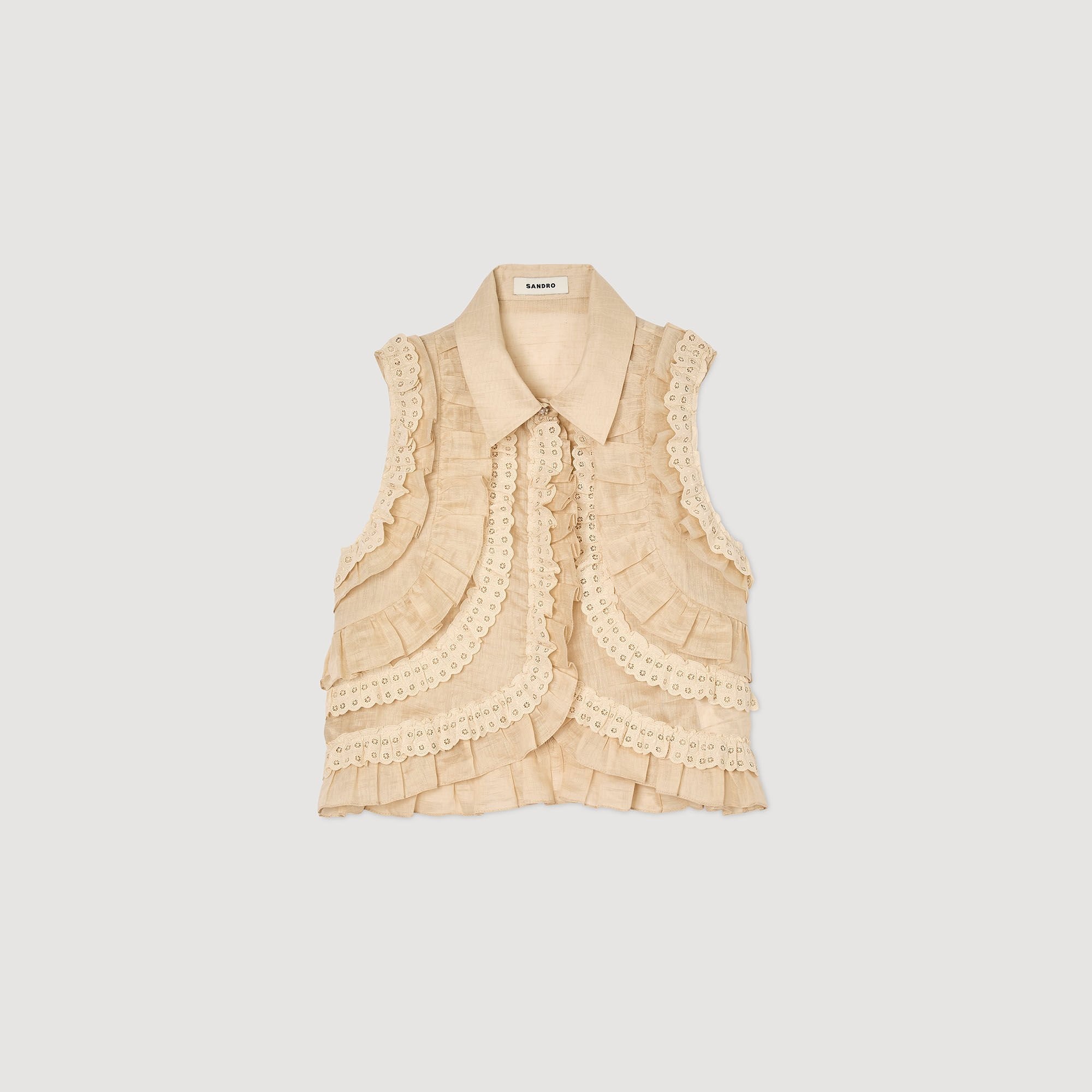 RUFFLED CROPPED SHIRT - 6