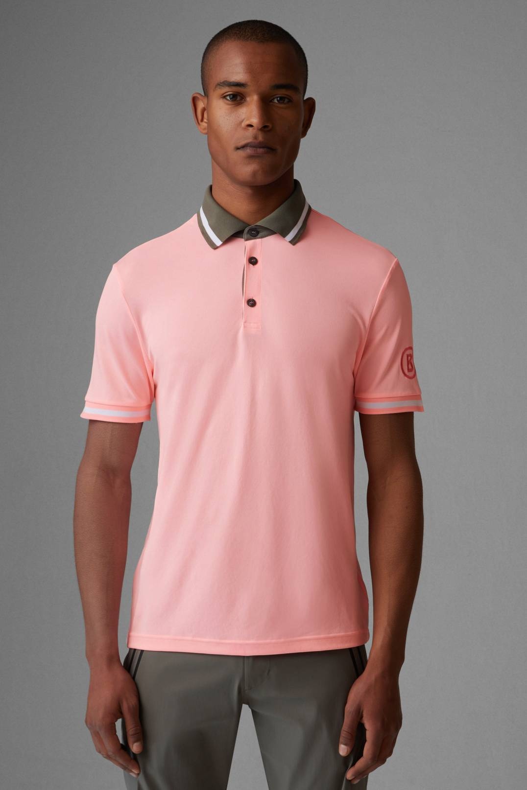 EMILO FUNCTIONAL POLO SHIRT IN CORAL - 2