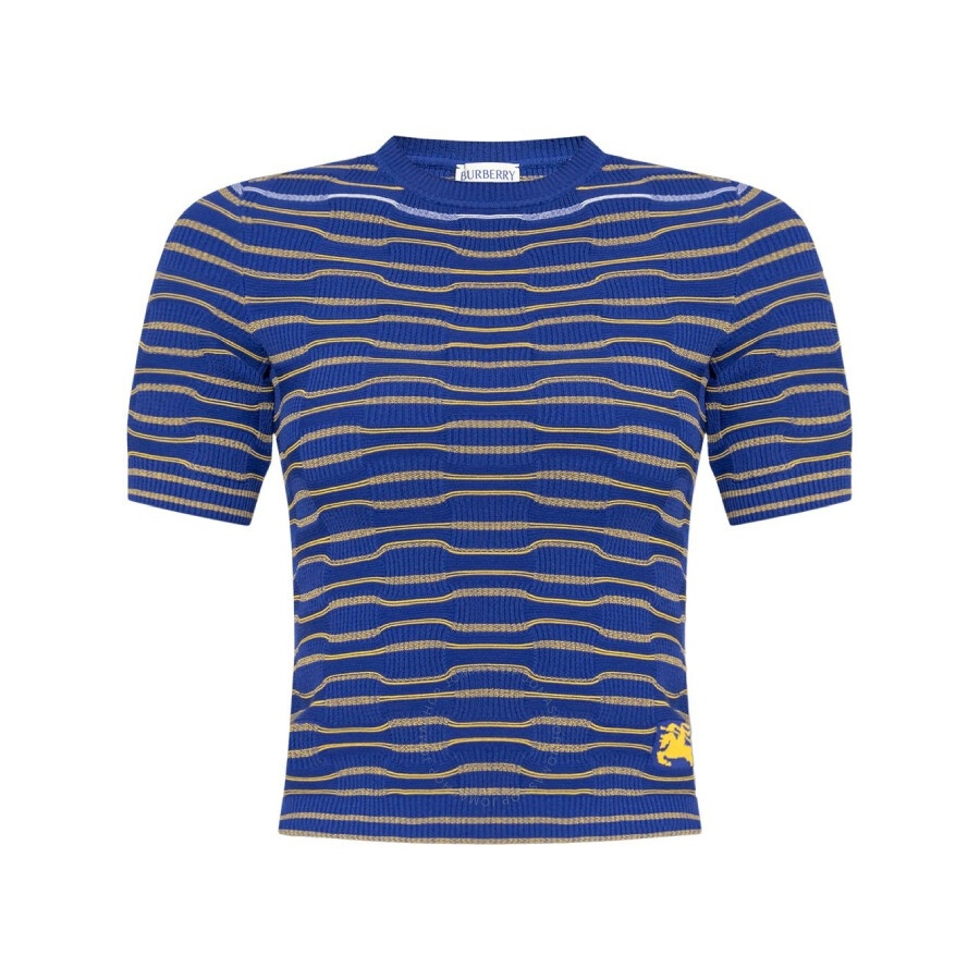 Burberry Striped Cotton Blend Cropped Top - 1