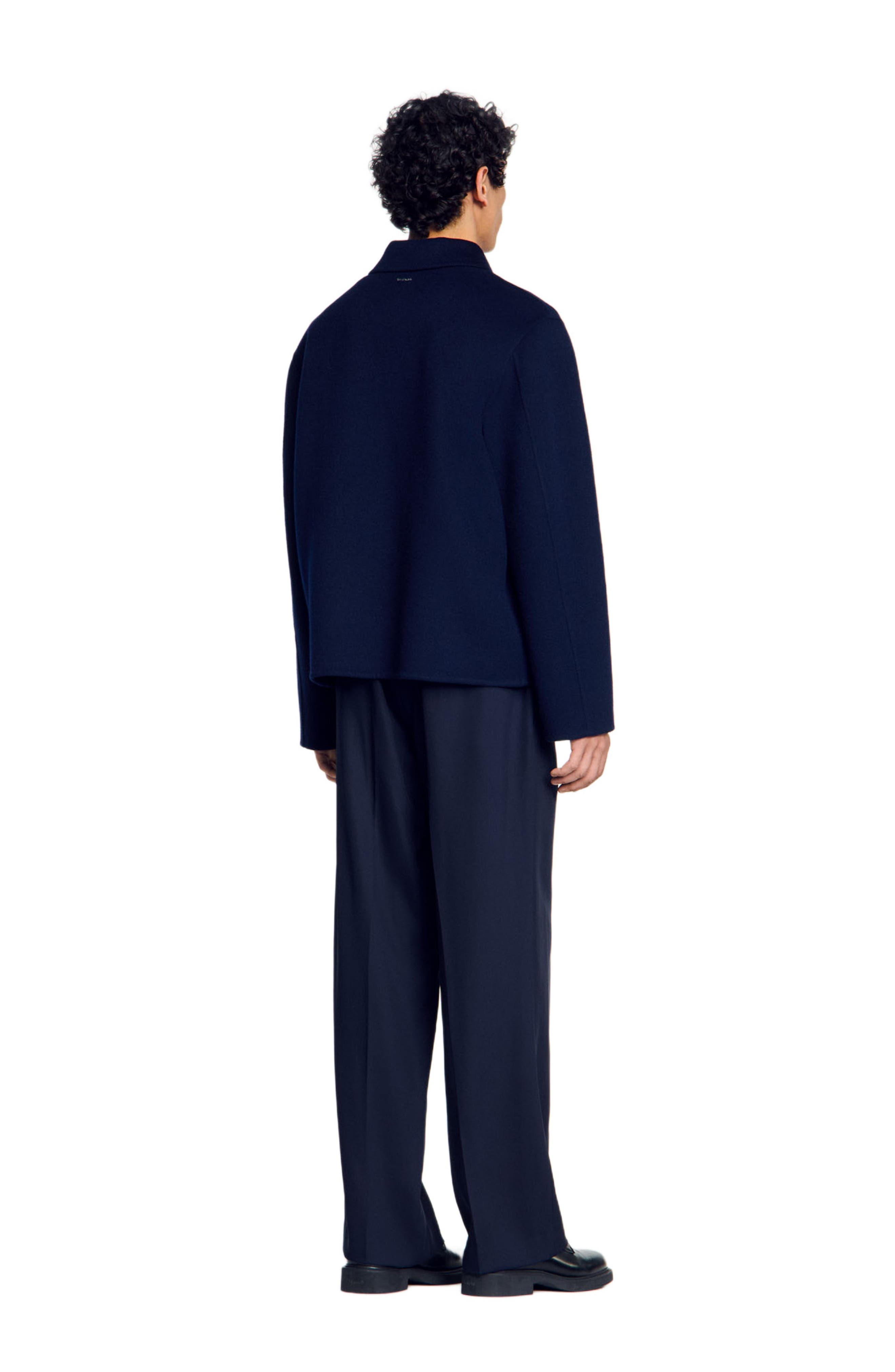 SANDRO Double-faced wool jacket in Royal Blue at Nordstrom - 2