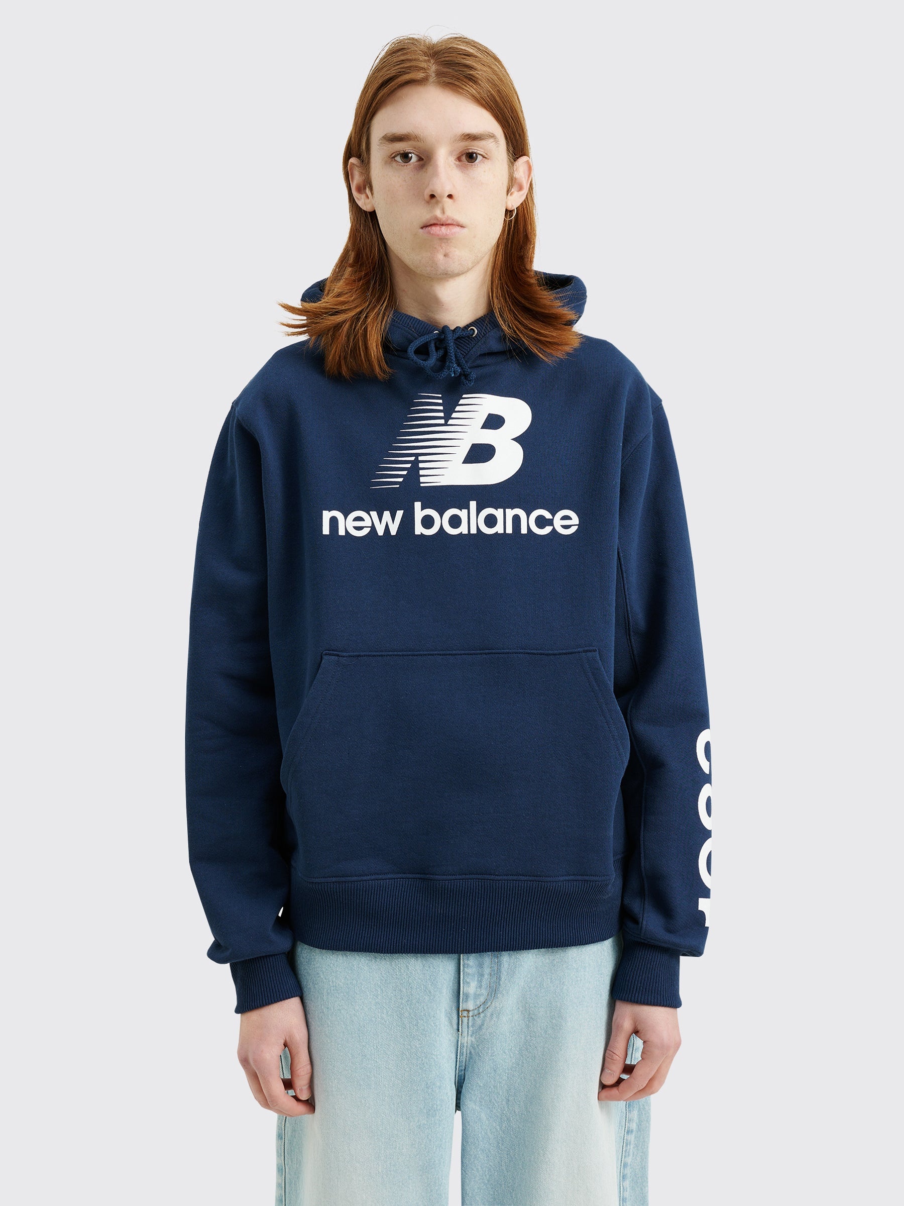 NEW BALANCE MADE IN USA LOGO HOODIE NAVY - 2