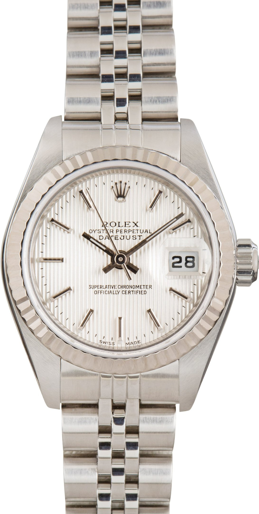Ladies Rolex Datejust 79174 Silver Tapestry Dial - 1